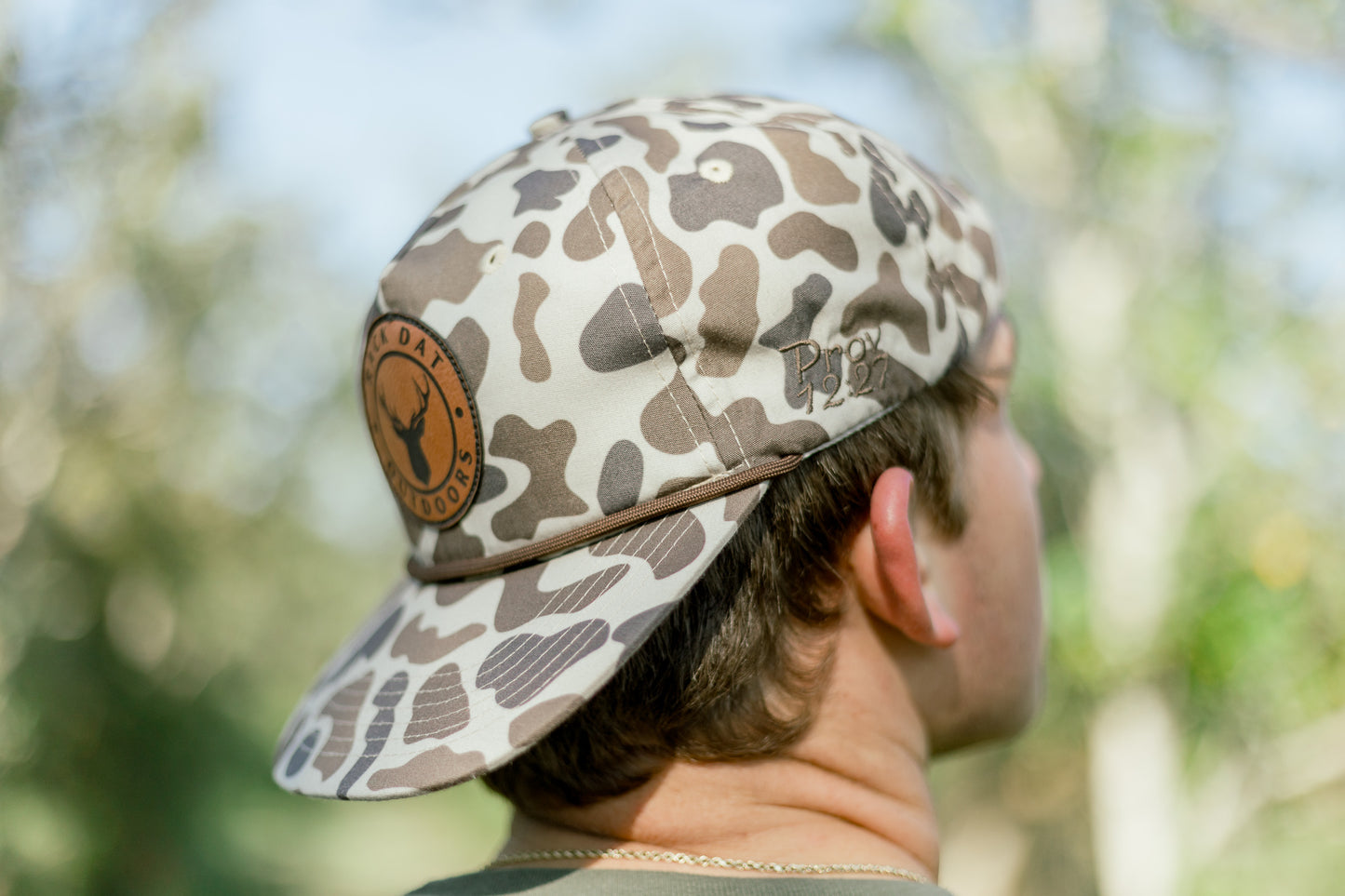 Slough Camo Hat- Leather