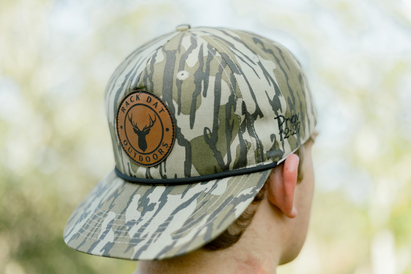 Bottomland Camo Rope Hat - Leather