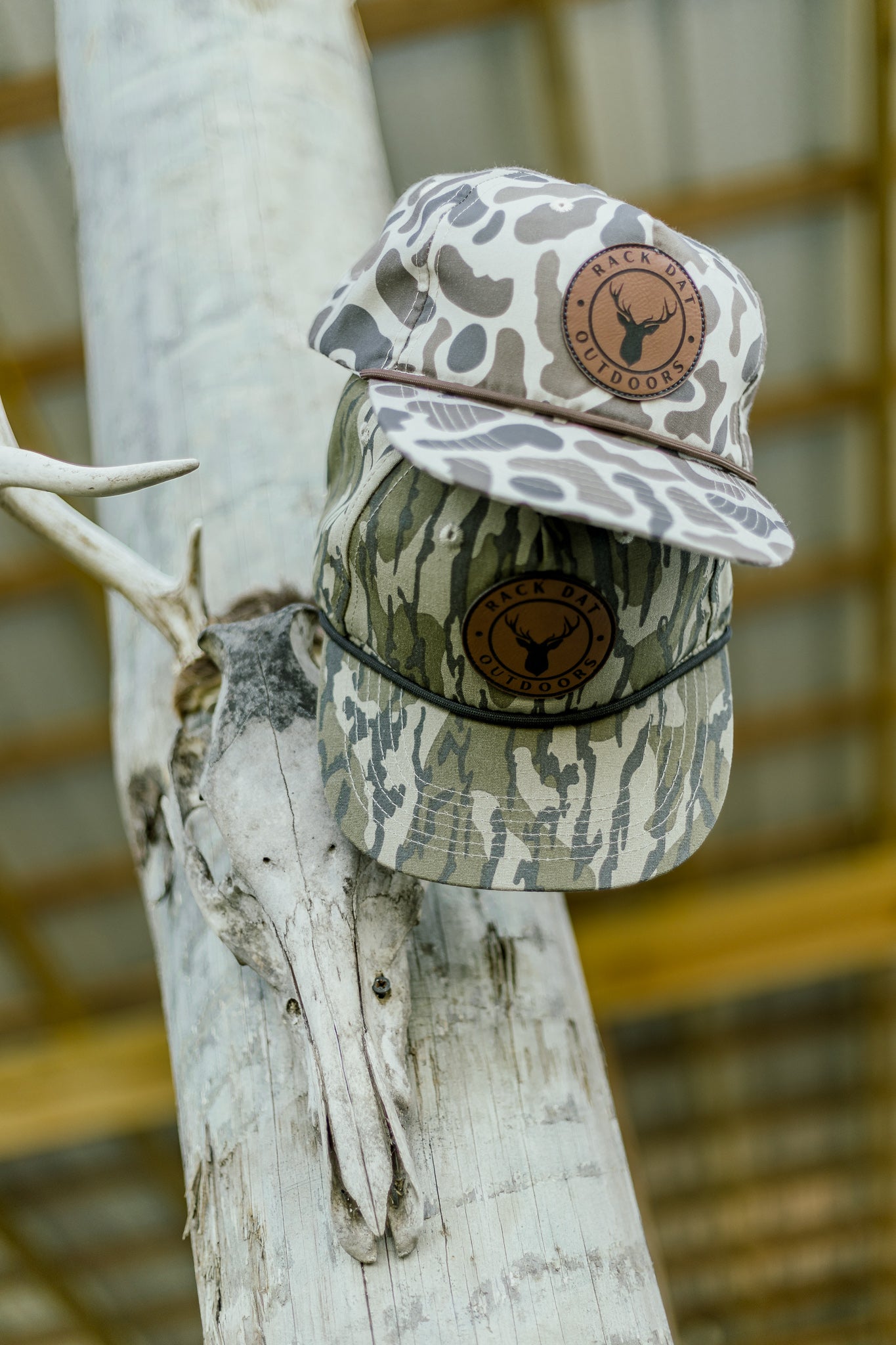 Slough Camo Hat- Leather