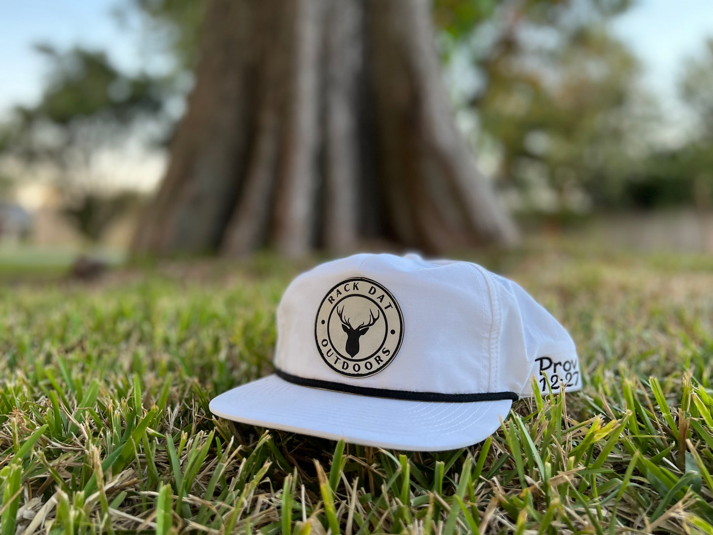 White 256 Hat- White Leather