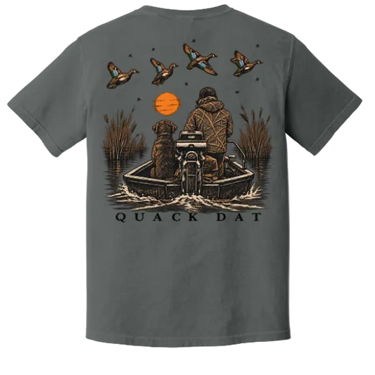 Teal and mosquitoes | Quack Dat Collection pocket tee
